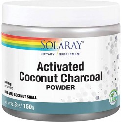 SOLARAY ACTIVATED COCONUT CHARCOAL POWDER 150GR POLVO
