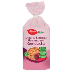 EL GRANERO TORTITAS DE LENTEJA Y GUISANTE CON REMOLACHA