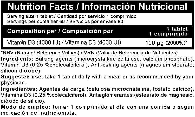 Ultra Vitamina D3 4000 de Beverly Nutrition