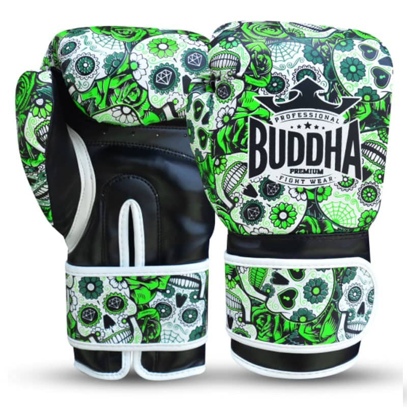 Guantes de Boxeo Buddha Mexican Verdes Muay Thai Kick Boxing